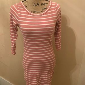 Heart & Hips • Pink & White Striped Body-con Dress
